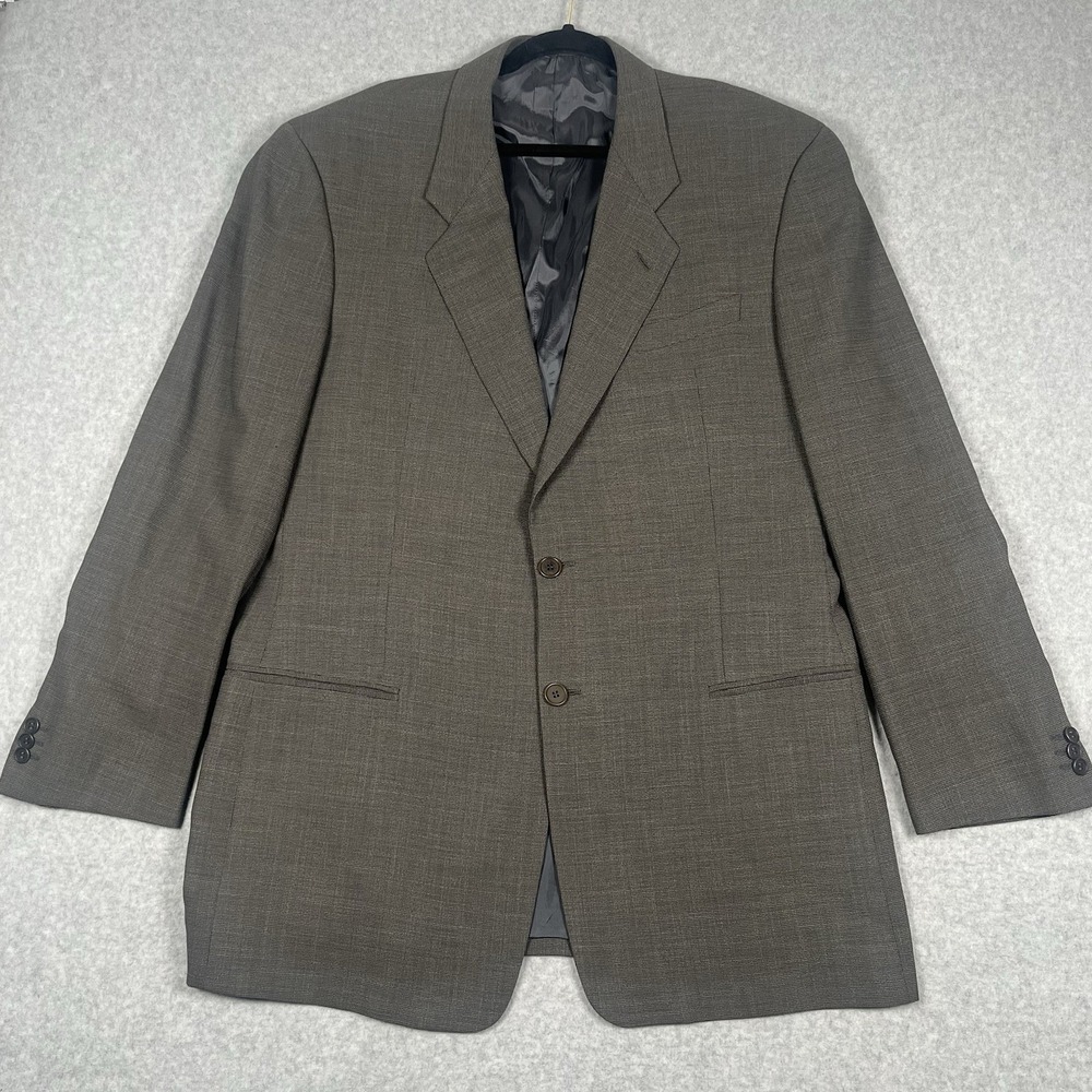 ARMANI Collezioni Blazer Wool Sport Coat Jacket Men 46 Brown 2 Button See Sz Pic